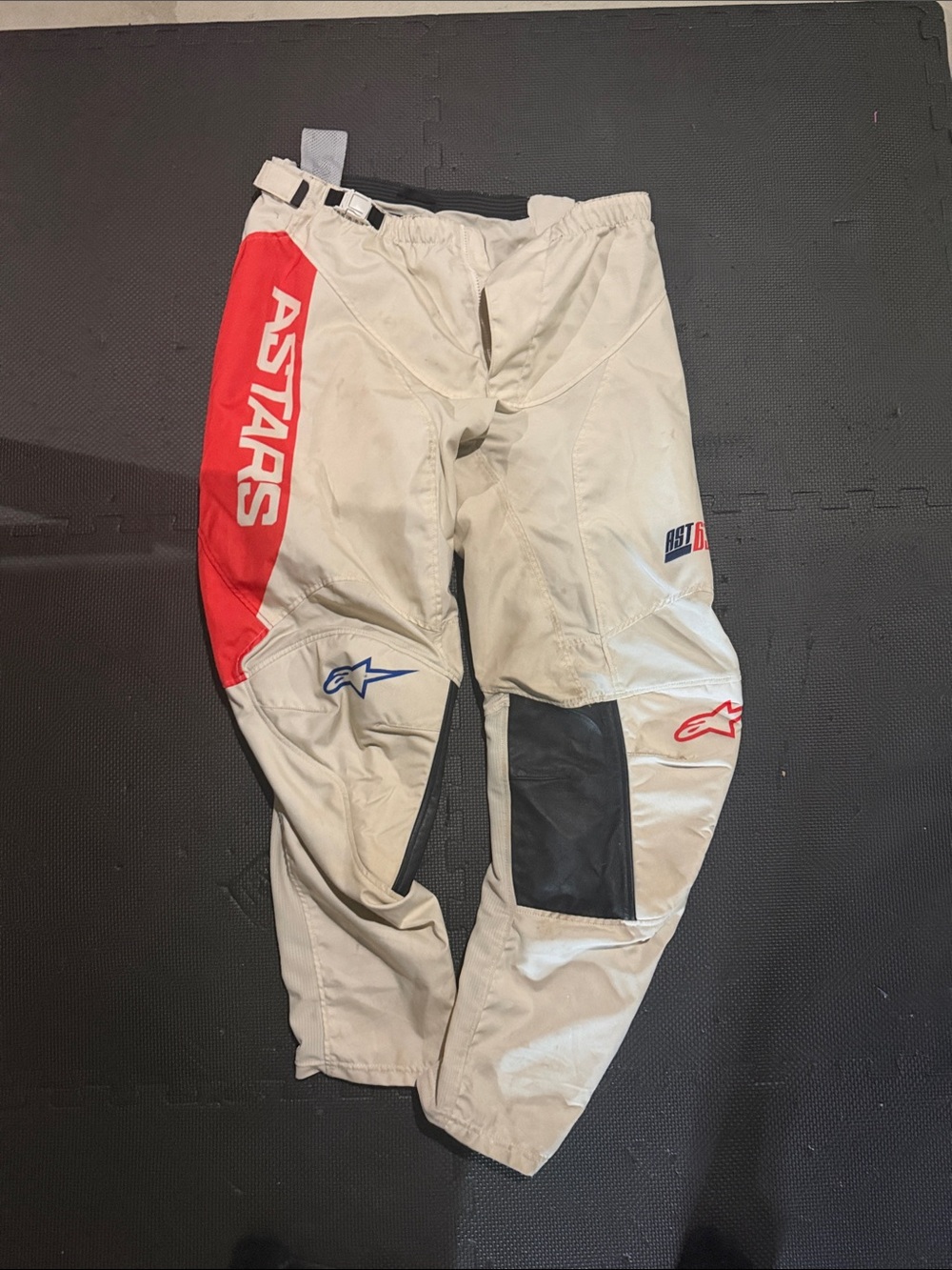 Alpinestars White and Red Moto Cargo Pants